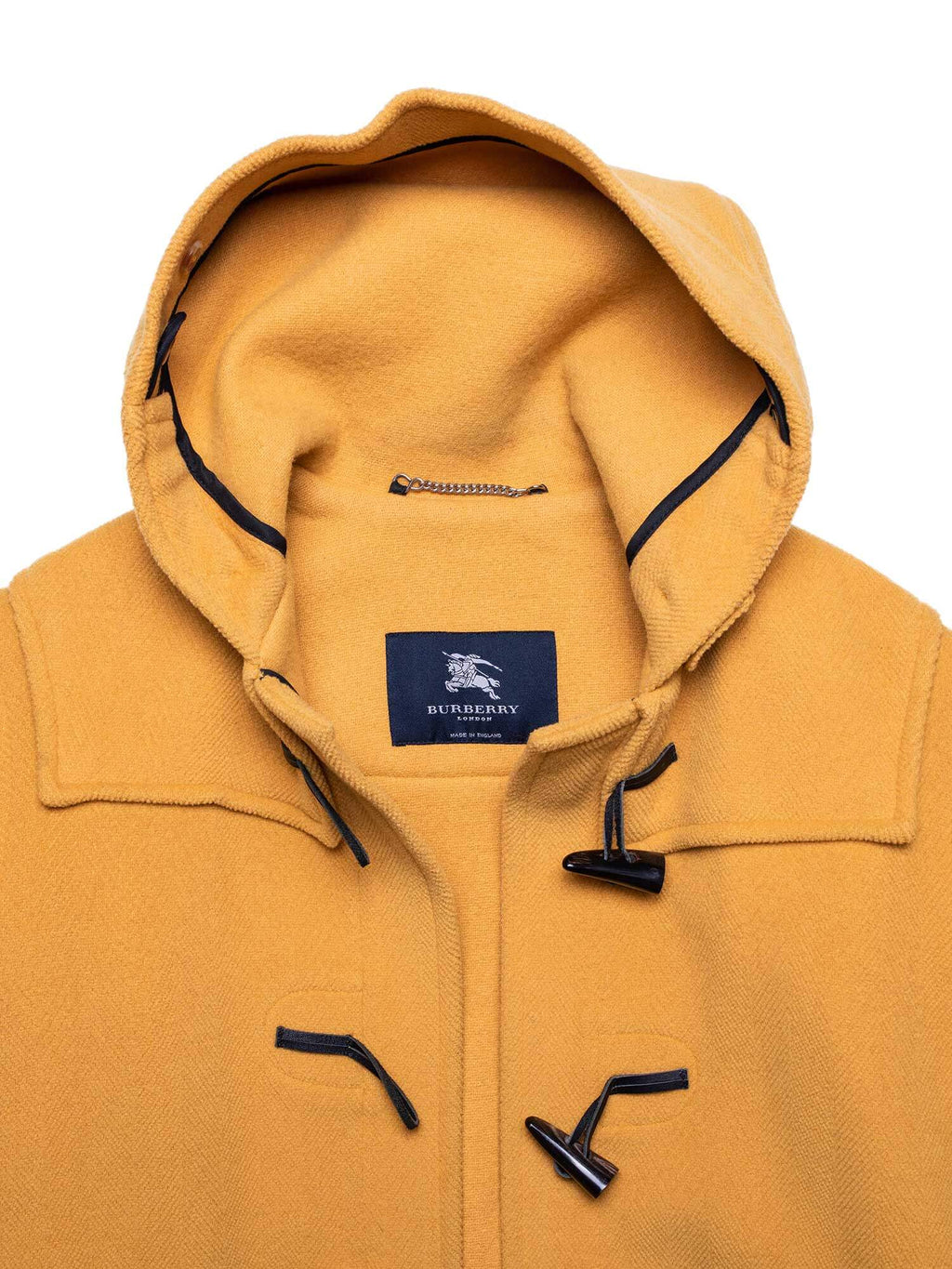 Burberry Wool Hooded Duffle Coat Yellow