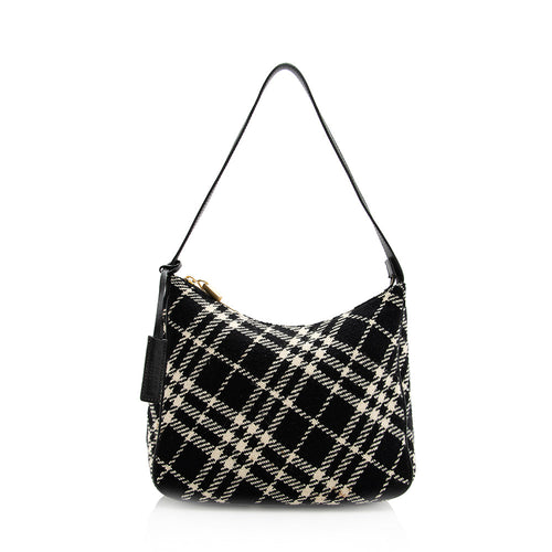 Burberry Wool Nova Check Shoulder Bag (SHF-20309)