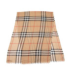Burberry Wool Silk Lightweight Giant Check Scarf (SHF-LJ1uqZ)