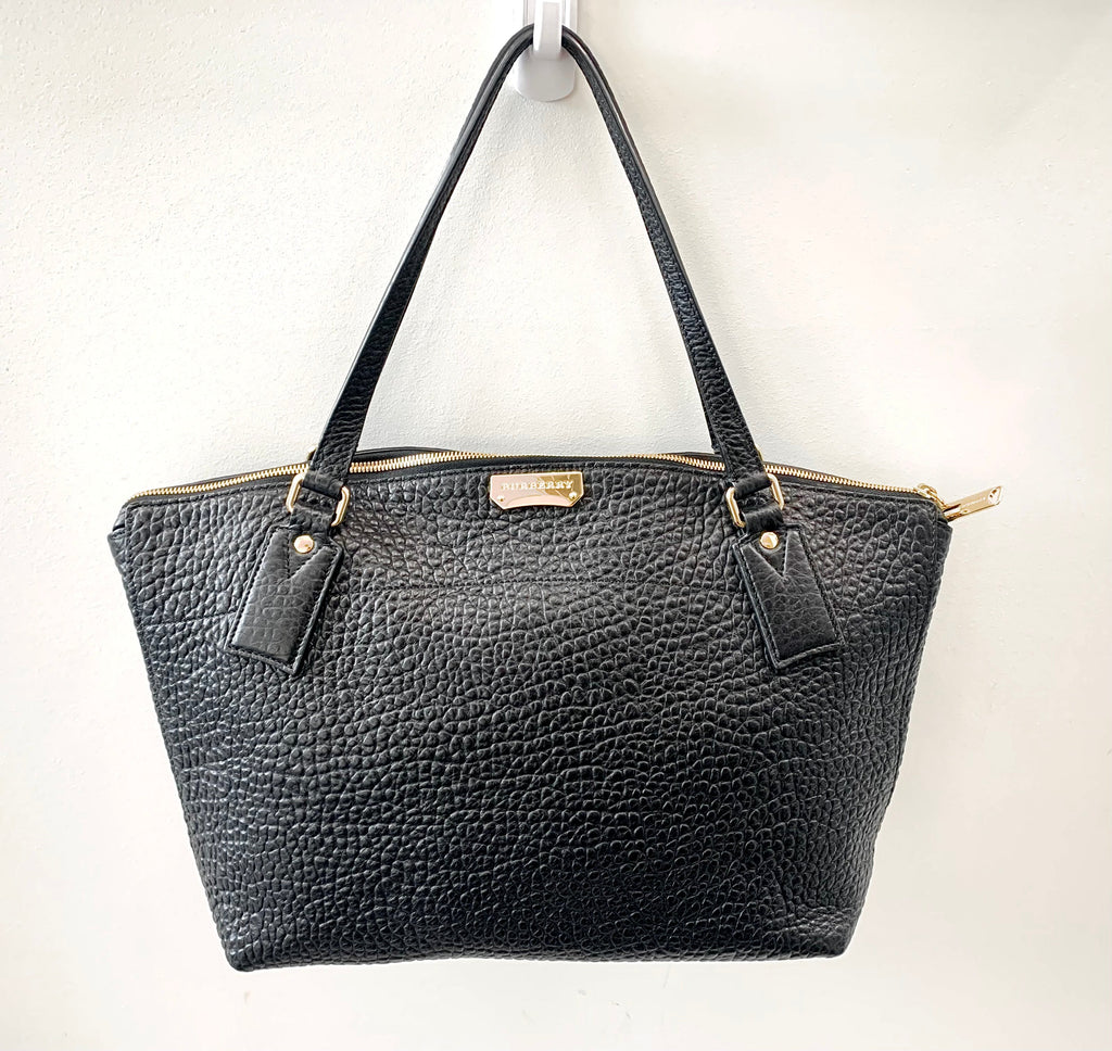 BURBERRY WELBURN BLACK LEATHER BAG