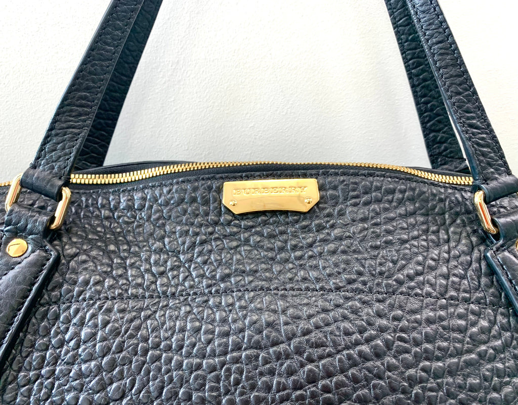 BURBERRY WELBURN BLACK LEATHER BAG