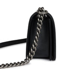 Chanel Medium Boy Bag Black Caviar Aged Ruthenium Hardware