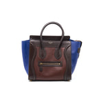 Celine Micro Luggage Bag Burgendy, Brown, Blue