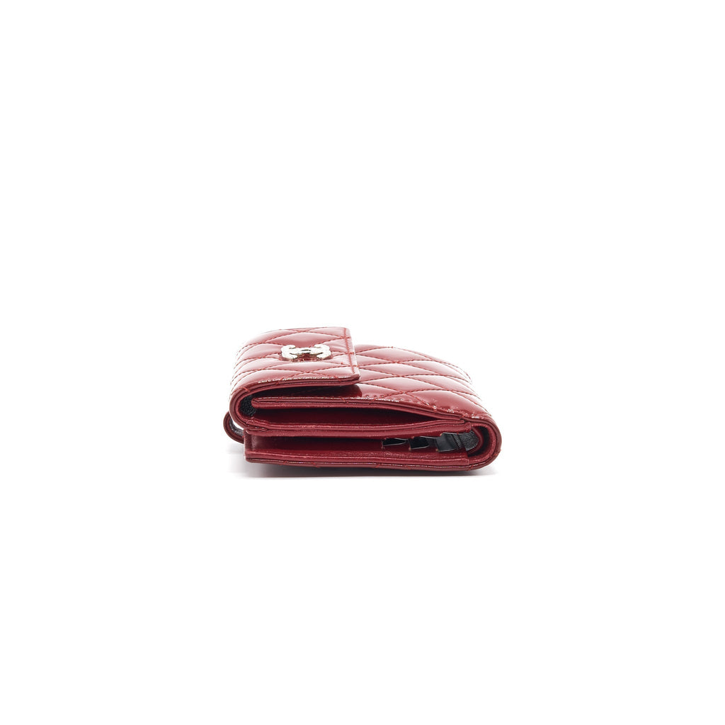 Chanel Patent small Wallet Rouge SHW
