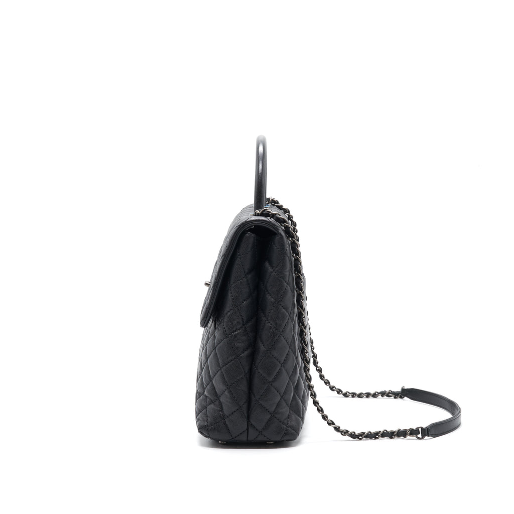 Chanel COCO Handle Flap Bag Large Black