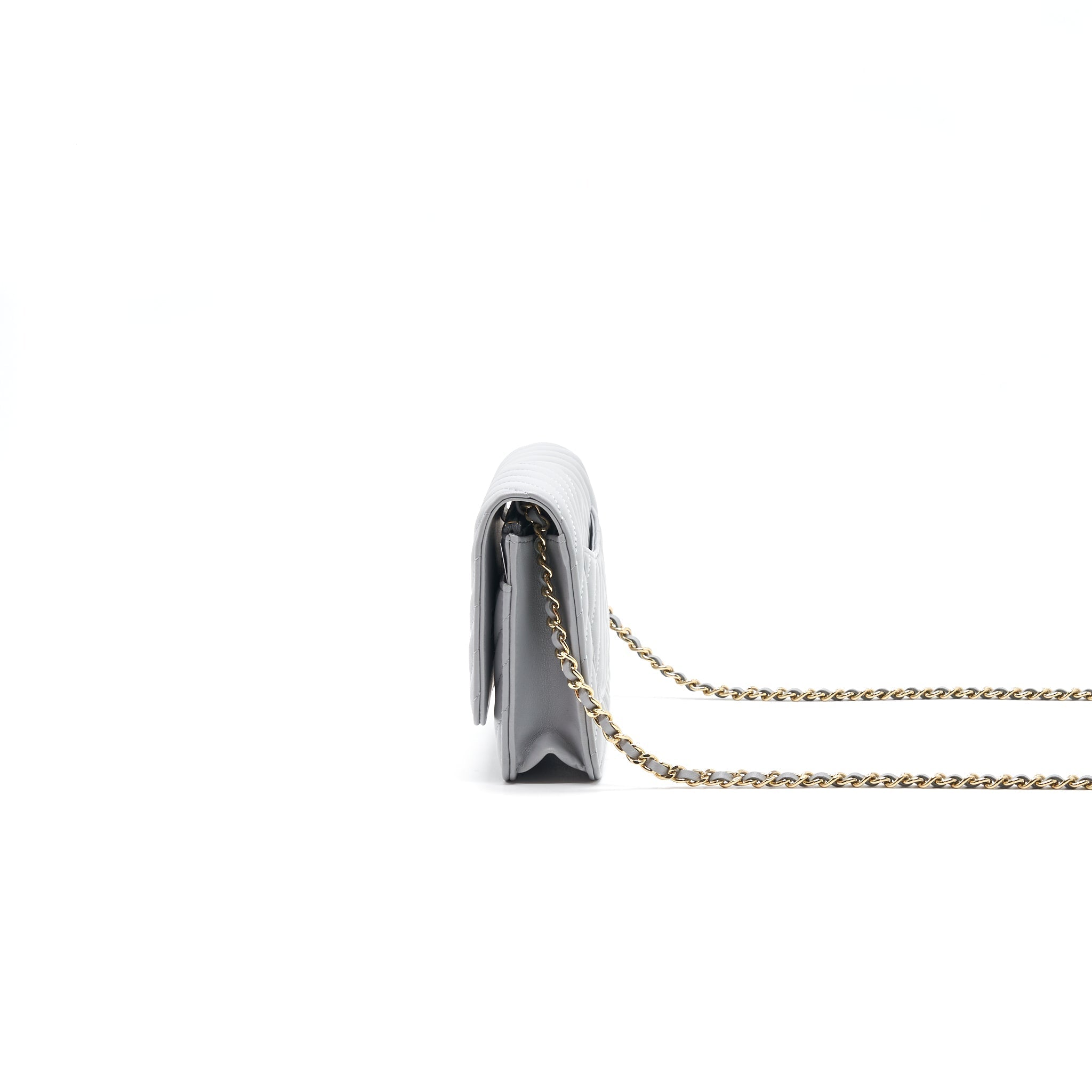Chanel Wallet On Chain 20c Light Grey LGHW
