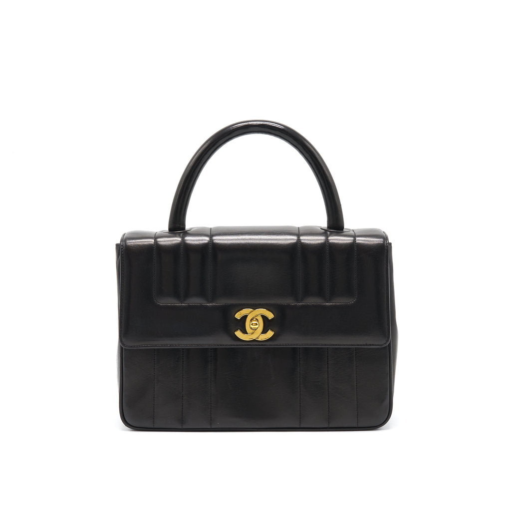 Chanel Vintage Lambskin Kelly Bag black GHW