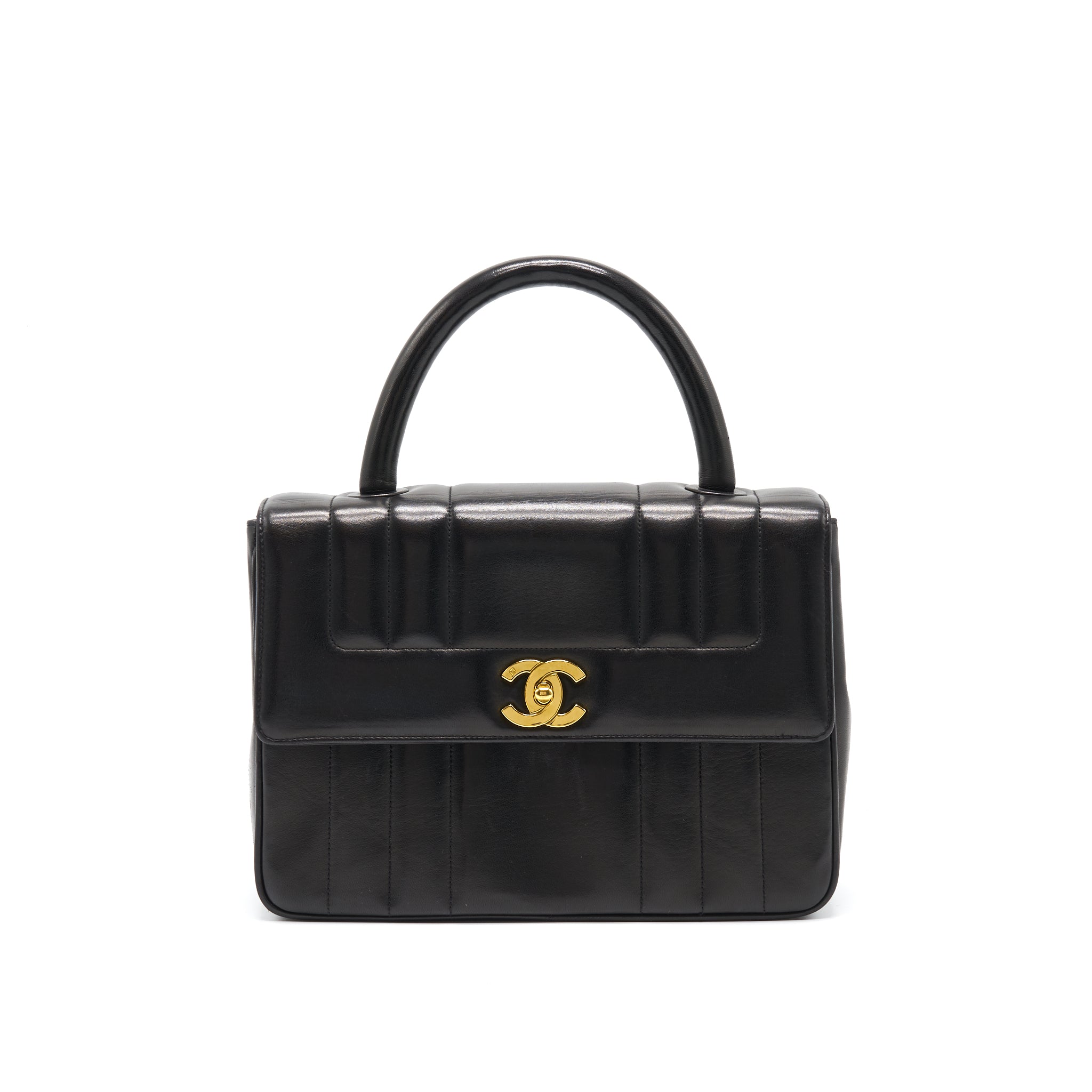 Chanel Vintage Lambskin Kelly Bag black GHW