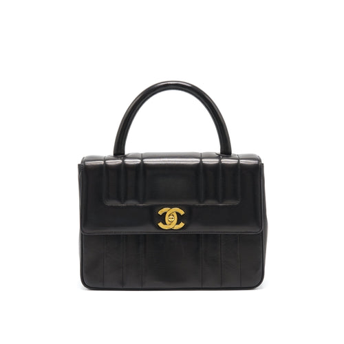 Chanel Vintage Lambskin Kelly Bag black GHW