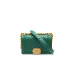 Chanel Small Leboy Lambskin Green GHW