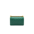 Chanel Small Leboy Lambskin Green GHW