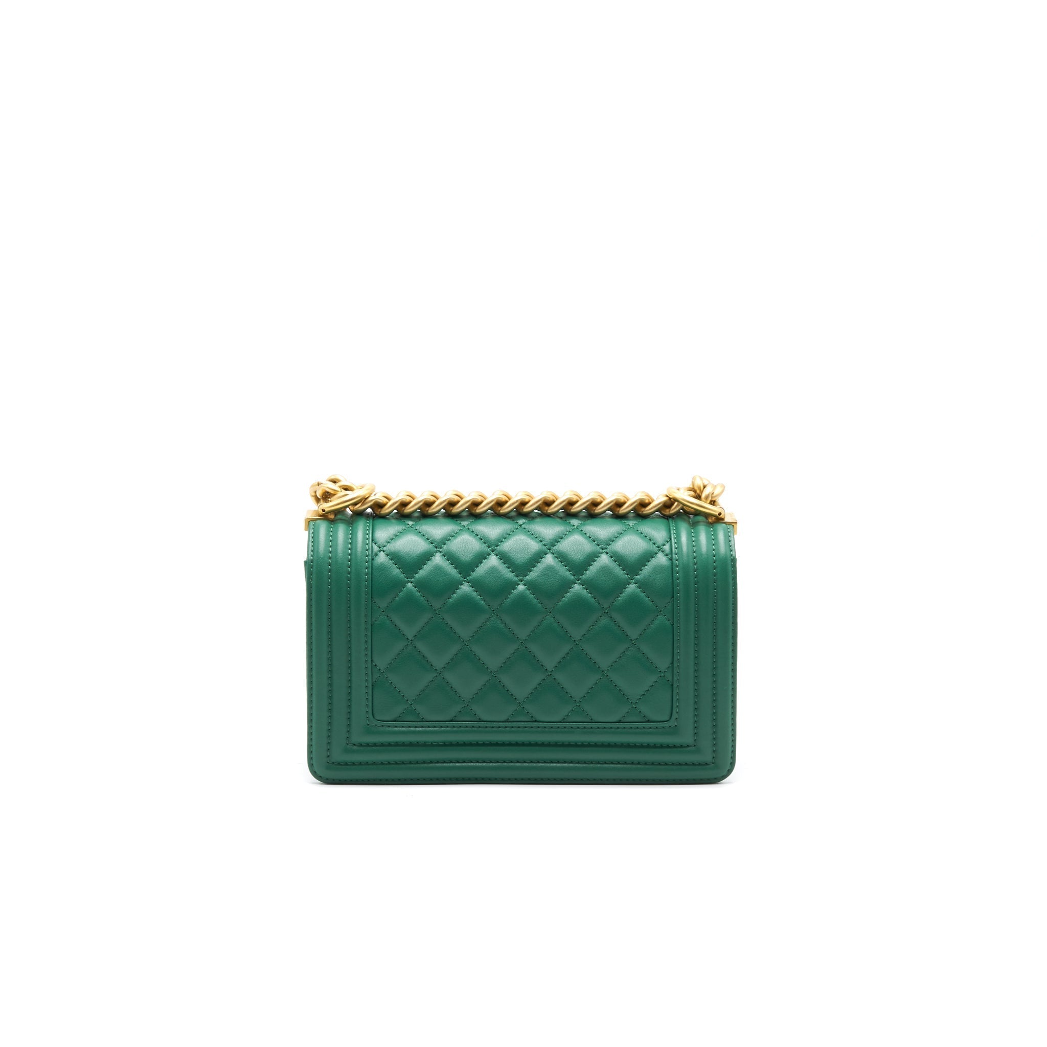 Chanel Small Leboy Lambskin Green GHW