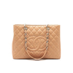 Chanel Grand Shopping Tote Dark Beige SHW