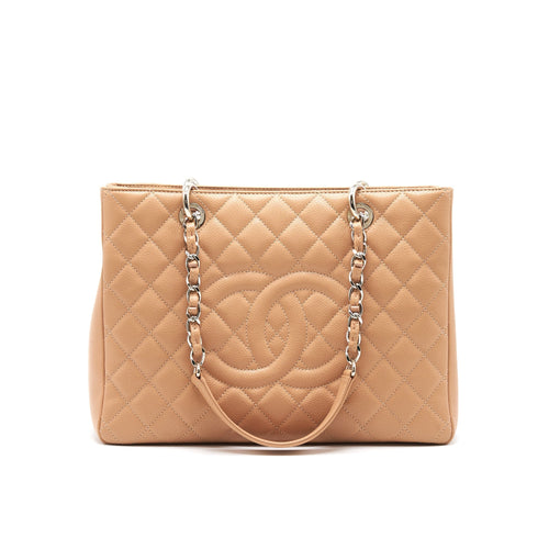 Chanel Grand Shopping Tote Dark Beige SHW