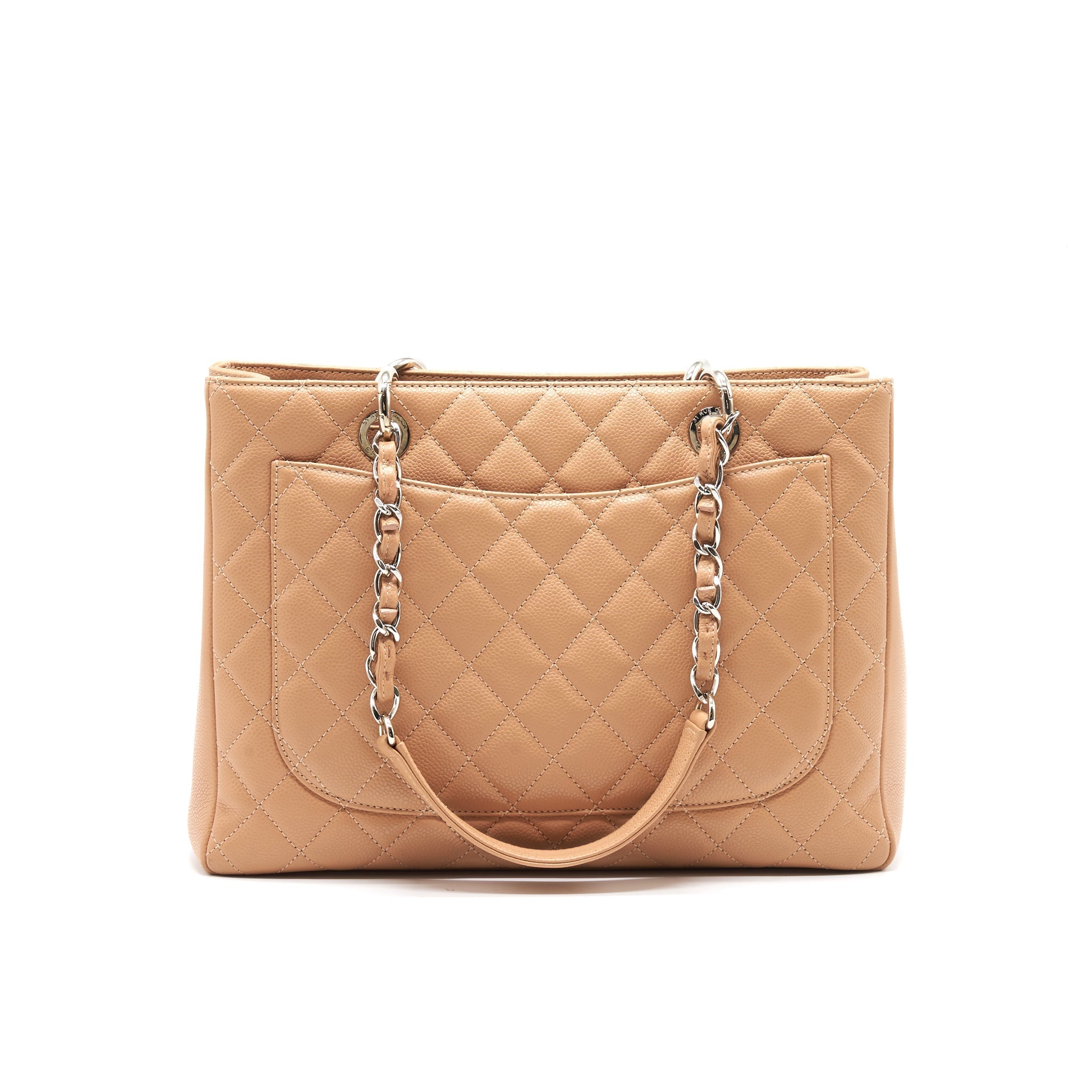 Chanel Grand Shopping Tote Dark Beige SHW