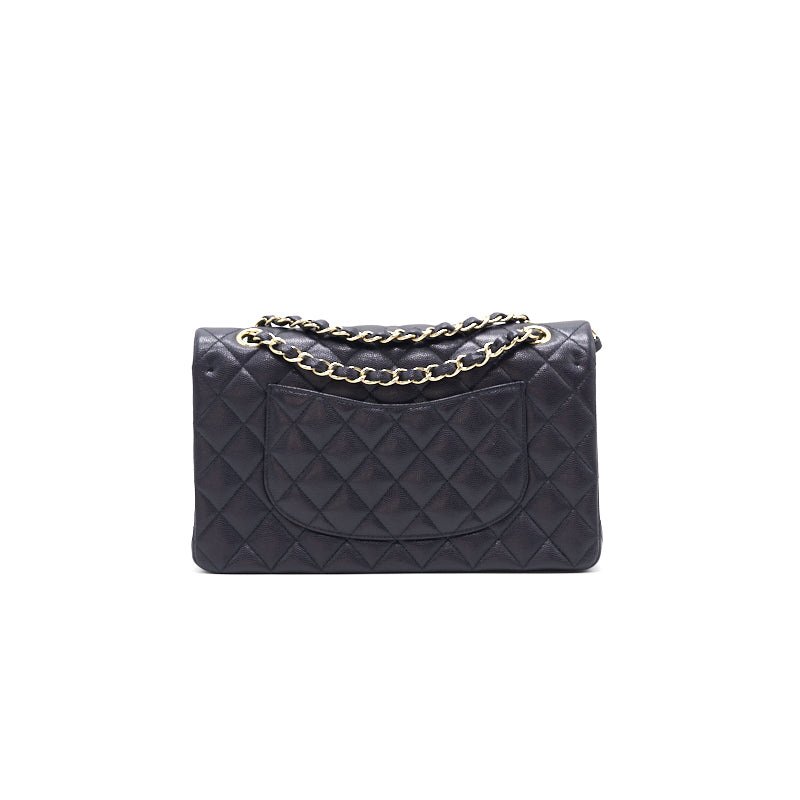 Chanel medium 25cm Classiccal double flap cavier Navy LGHW year 2020