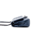 Chanel Flap Bag Dark Blue Ruthenium Hardware