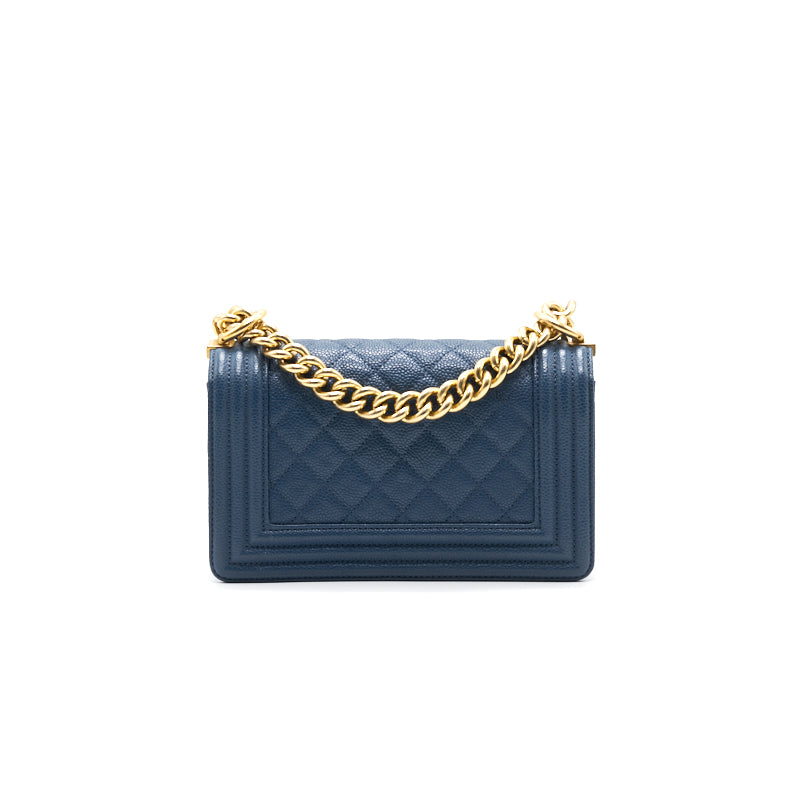Chanel Small Leboy Cavier Dark Blue GHW