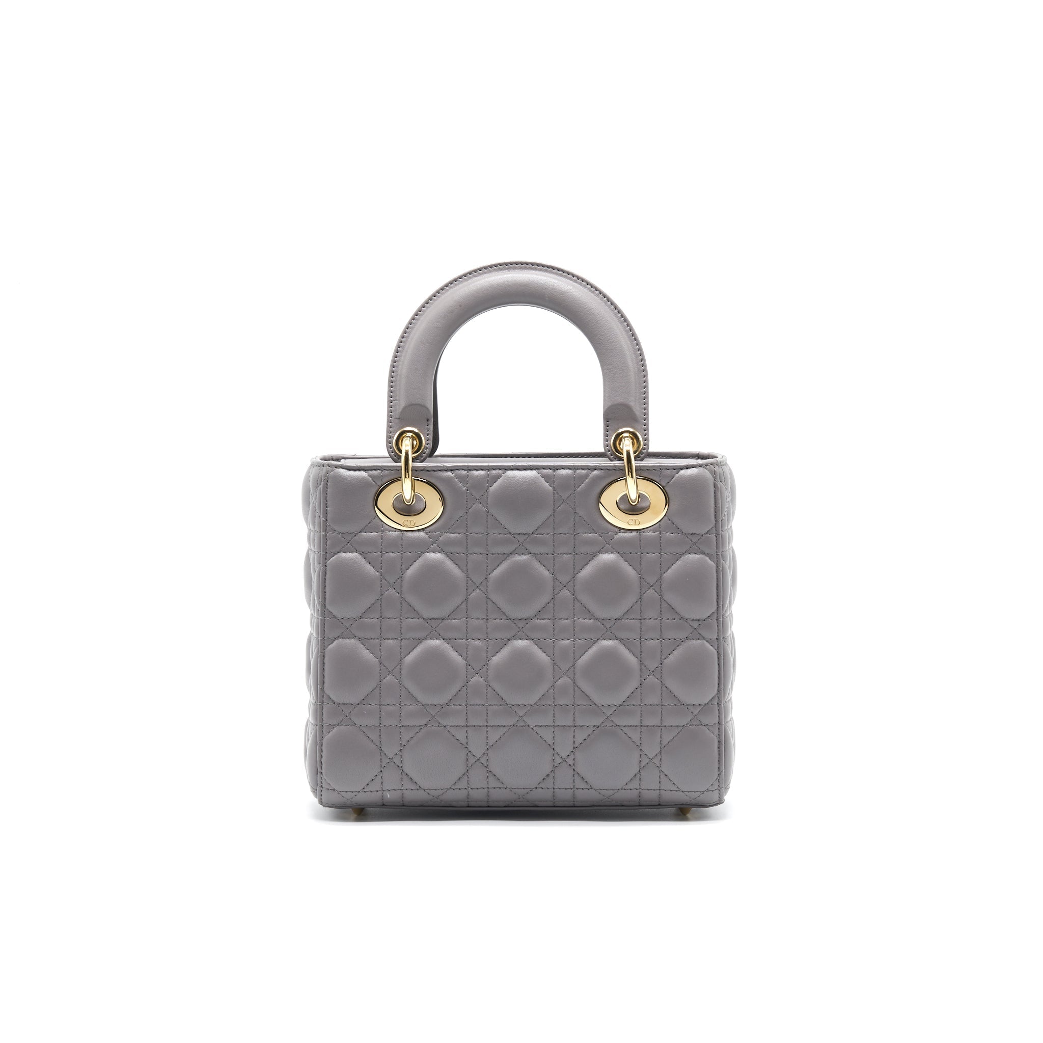 Dior Lady Dior Small Dark Grey LGHW with small scarf