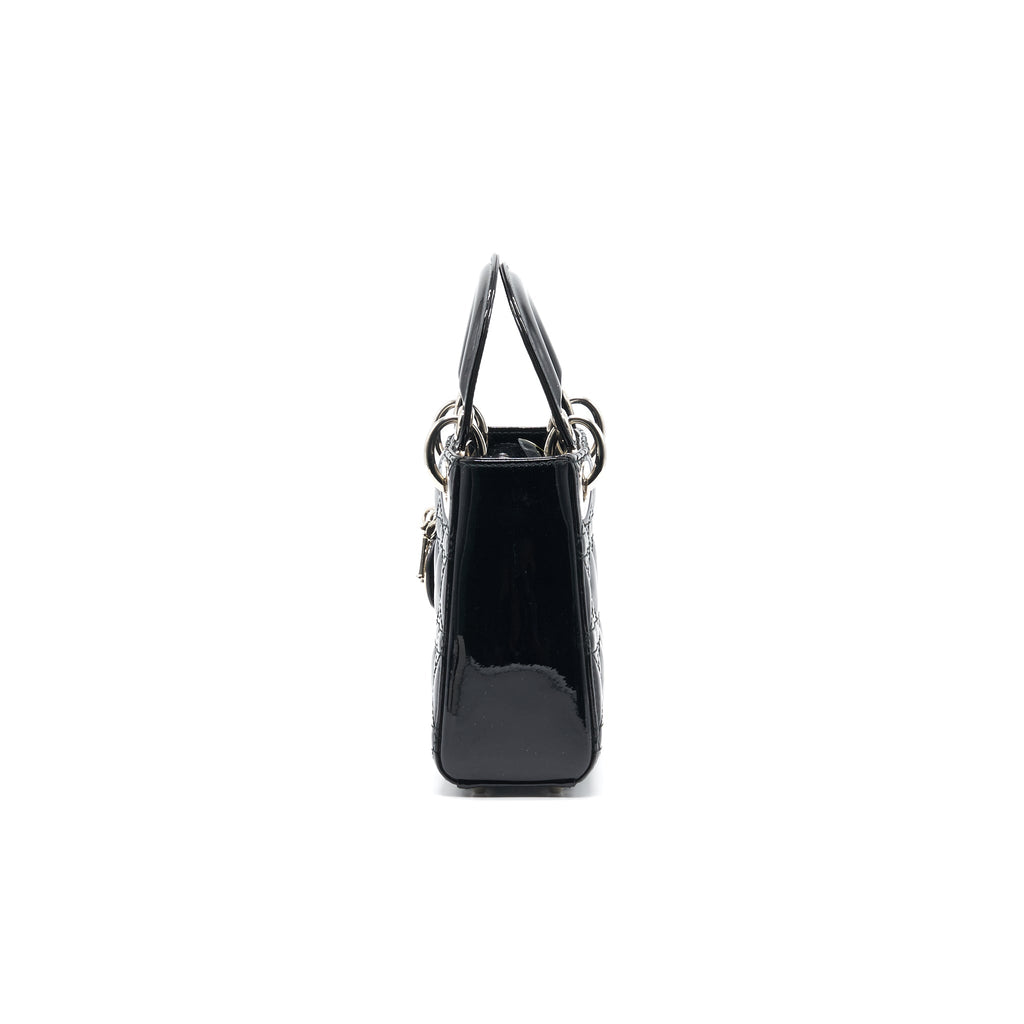 Dior Mini Lady Dior Patent Leather Black SHW