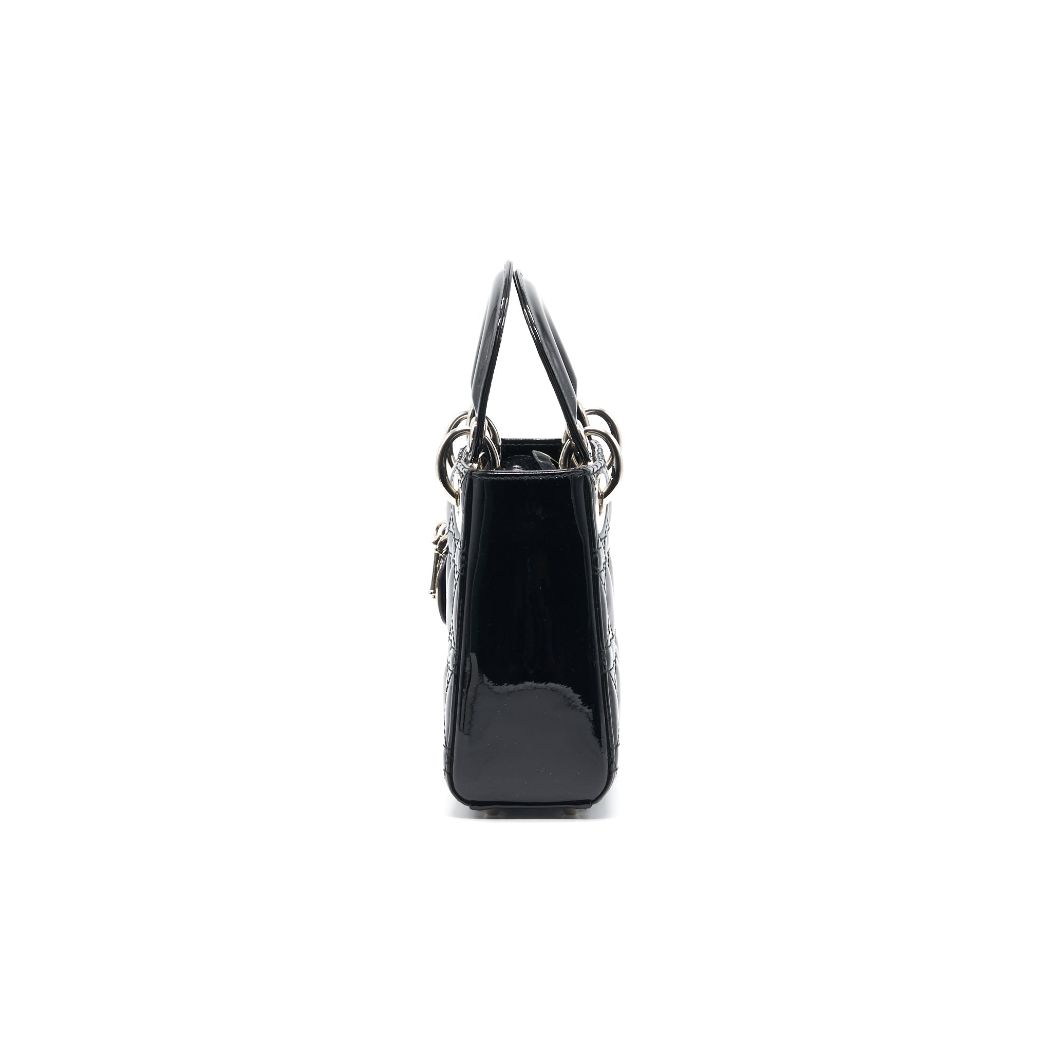 Dior Mini Lady Dior Patent Leather Black SHW