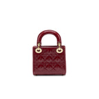 Dior Lady Dior Mini Patent Leather Red GHW