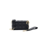 Dior Leather Mini crossbody Chain Bag Black GHW