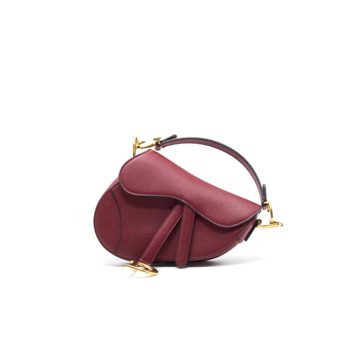 Dior Mini Saddle Red GHW