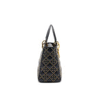 Dior Supple Lady Dior Studded Tote Bag Black GHW