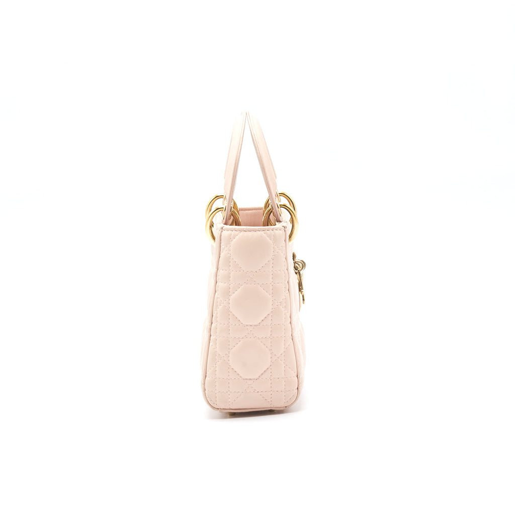 Dior Mini Lady Dior Lambskin Light Pink GHW