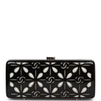 Chanel Minaudiere Box Clutch Black Acrylic Silver Hardware