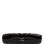 Chanel Minaudiere Box Clutch Black Acrylic Silver Hardware