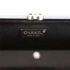 Chanel Minaudiere Box Clutch Black Acrylic Silver Hardware