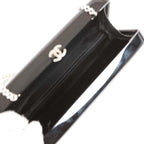 Chanel Minaudiere Box Clutch Black Acrylic Silver Hardware