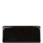 Chanel Minaudiere Long Frame Clutch Black Glitter Patent Silver Hardware