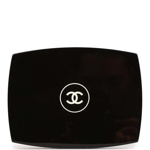 Chanel Minaudiere Compact Clutch Black Acrylic Silver Hardware