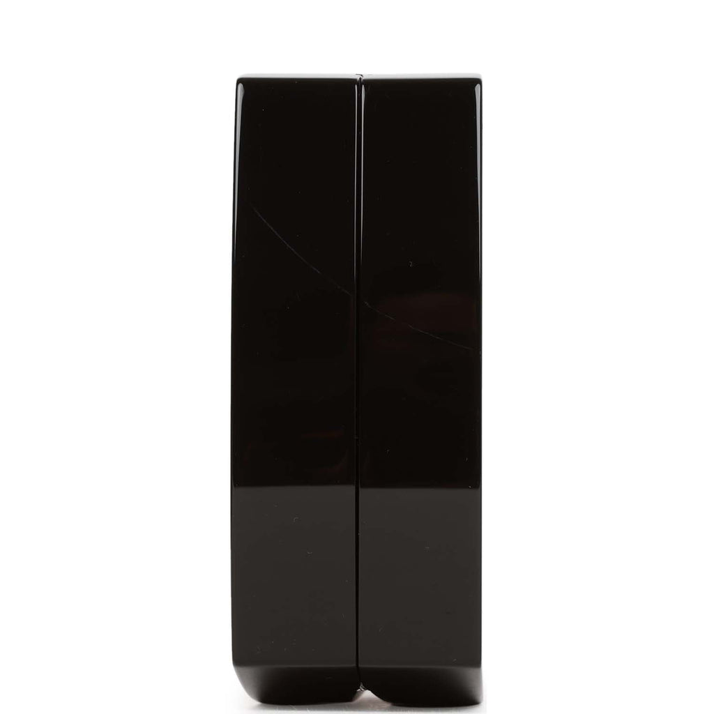 Chanel Minaudiere Compact Clutch Black Acrylic Silver Hardware