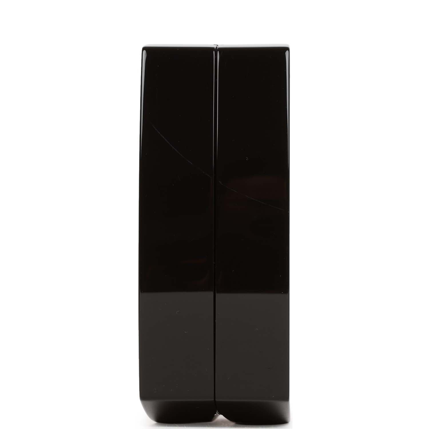 Chanel Minaudiere Compact Clutch Black Acrylic Silver Hardware