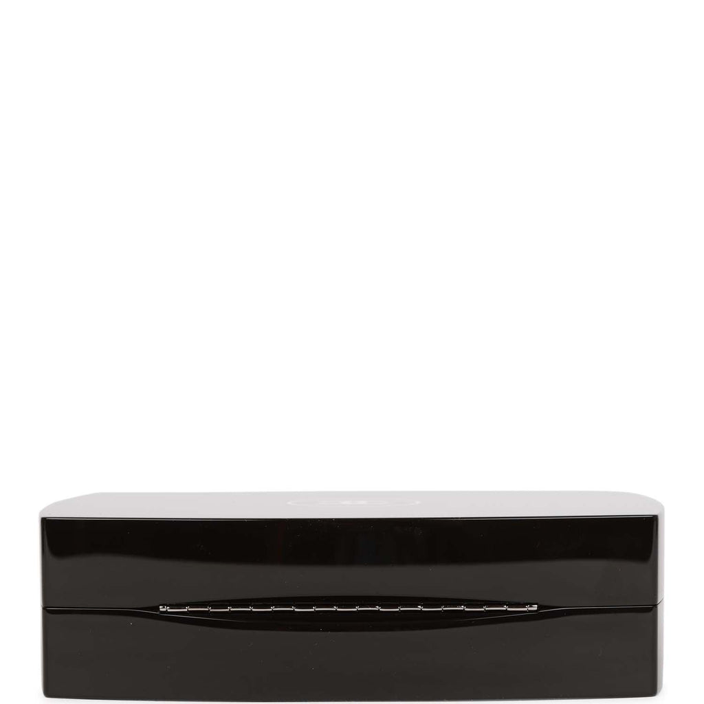 Chanel Minaudiere Compact Clutch Black Acrylic Silver Hardware