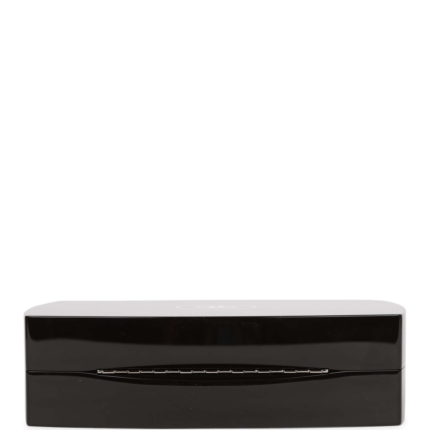 Chanel Minaudiere Compact Clutch Black Acrylic Silver Hardware