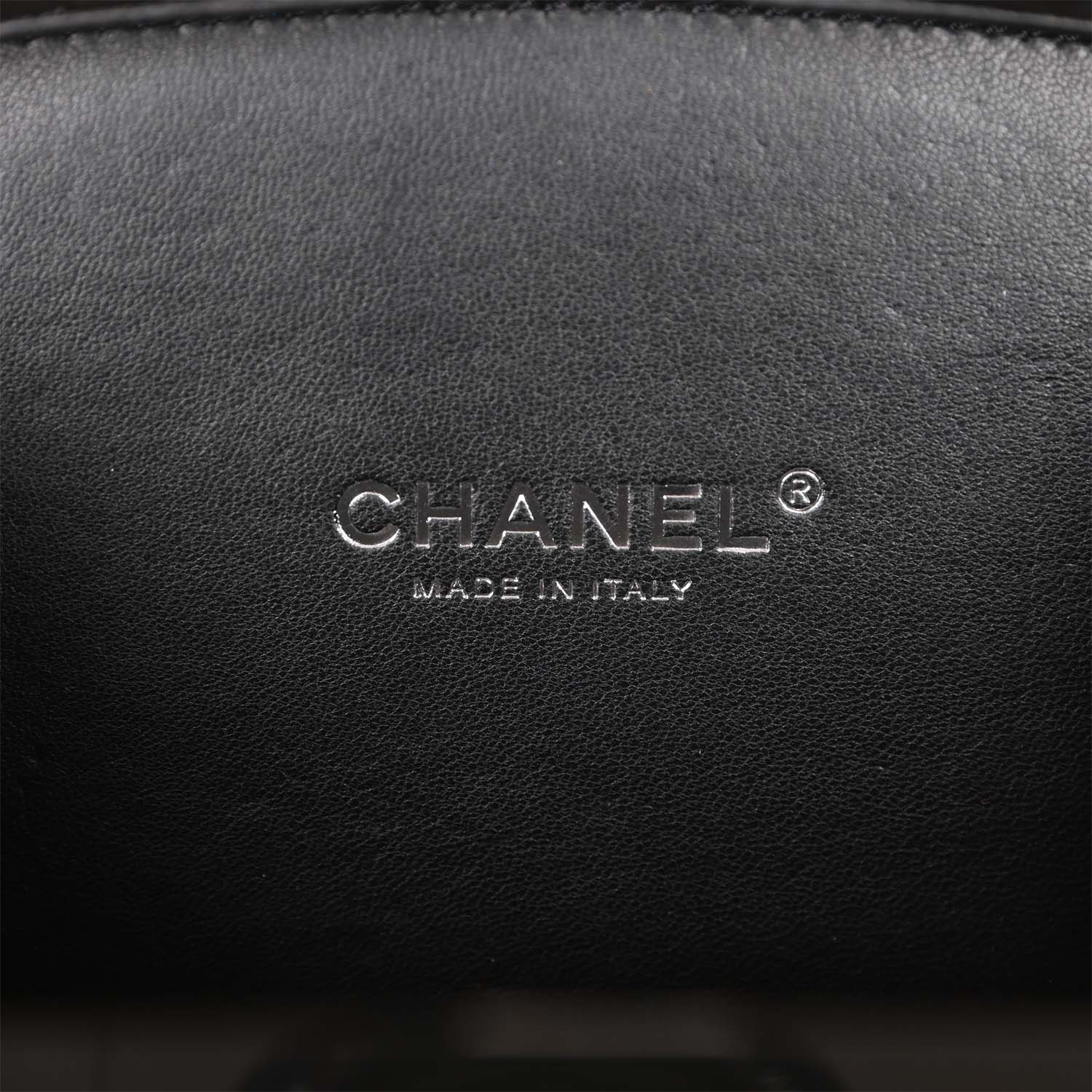 Chanel Minaudiere Compact Clutch Black Acrylic Silver Hardware