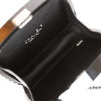 Chanel Minaudiere Compact Clutch Black Acrylic Silver Hardware
