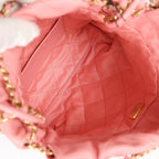 Chanel Mini 22 Bag Pink Shiny Caviar Gold Hardware