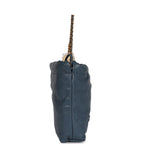 Chanel Mini 22 Bag Blue Grained Calfskin Gold Hardware