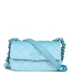Chanel Small Flap Bag Blue Ombre Caviar Lacquered Metal Hardware