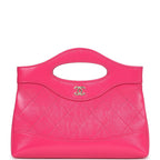 Chanel Nano 31 Shopper Hot Pink Shiny Aged Calfskin Gold Hardware