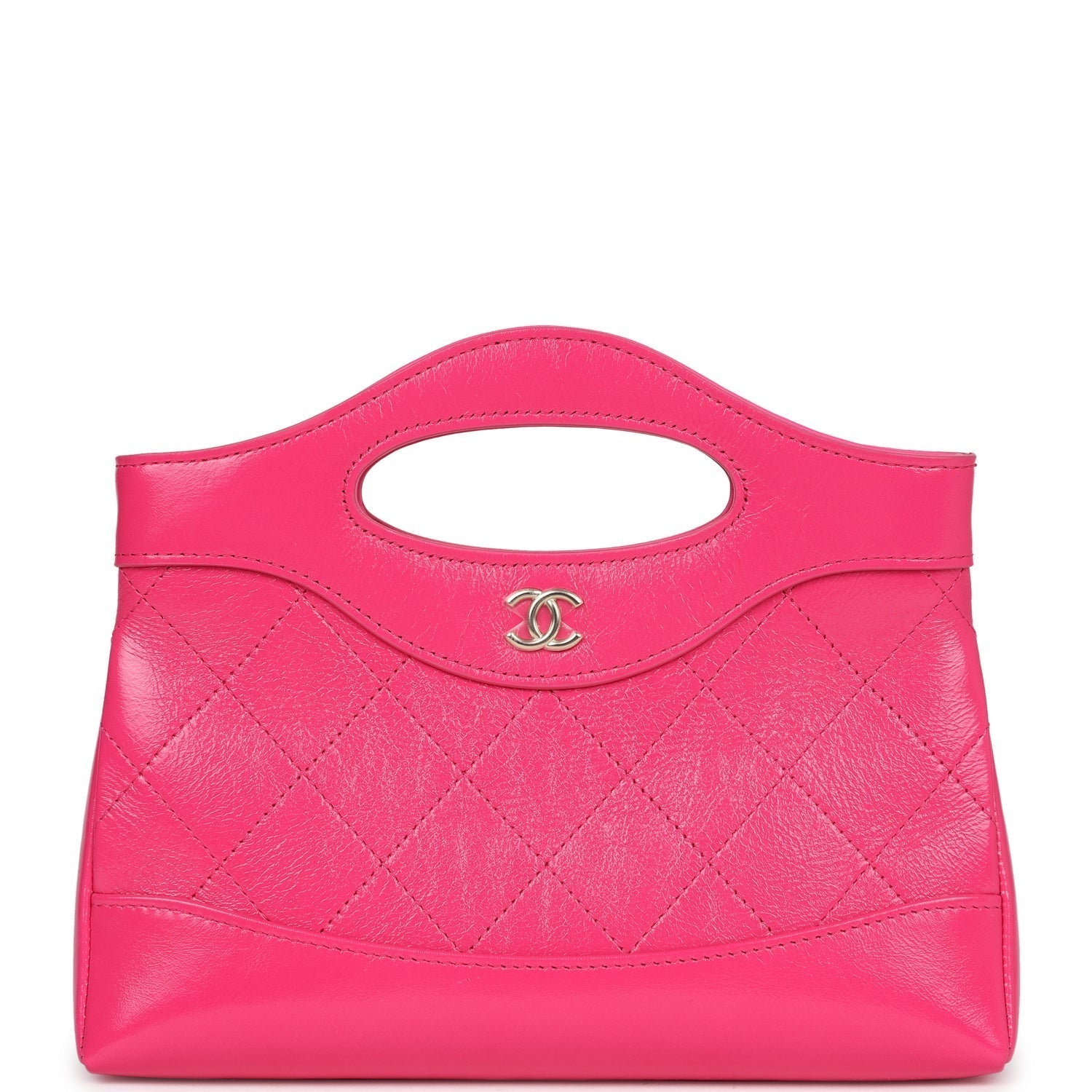 Chanel Nano 31 Shopper Hot Pink Shiny Aged Calfskin Gold Hardware