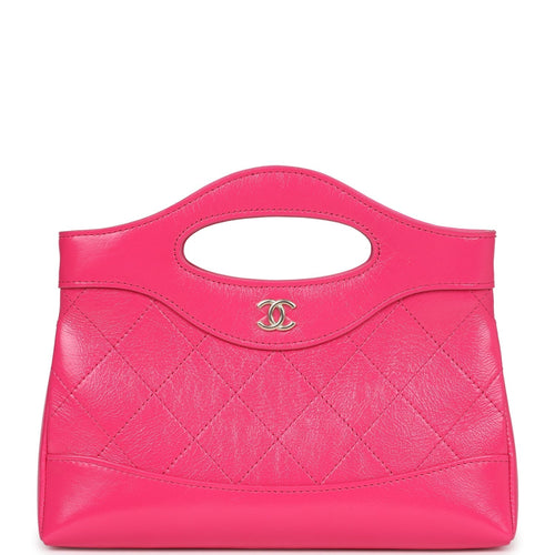 Chanel Nano 31 Shopper Hot Pink Shiny Aged Calfskin Gold Hardware