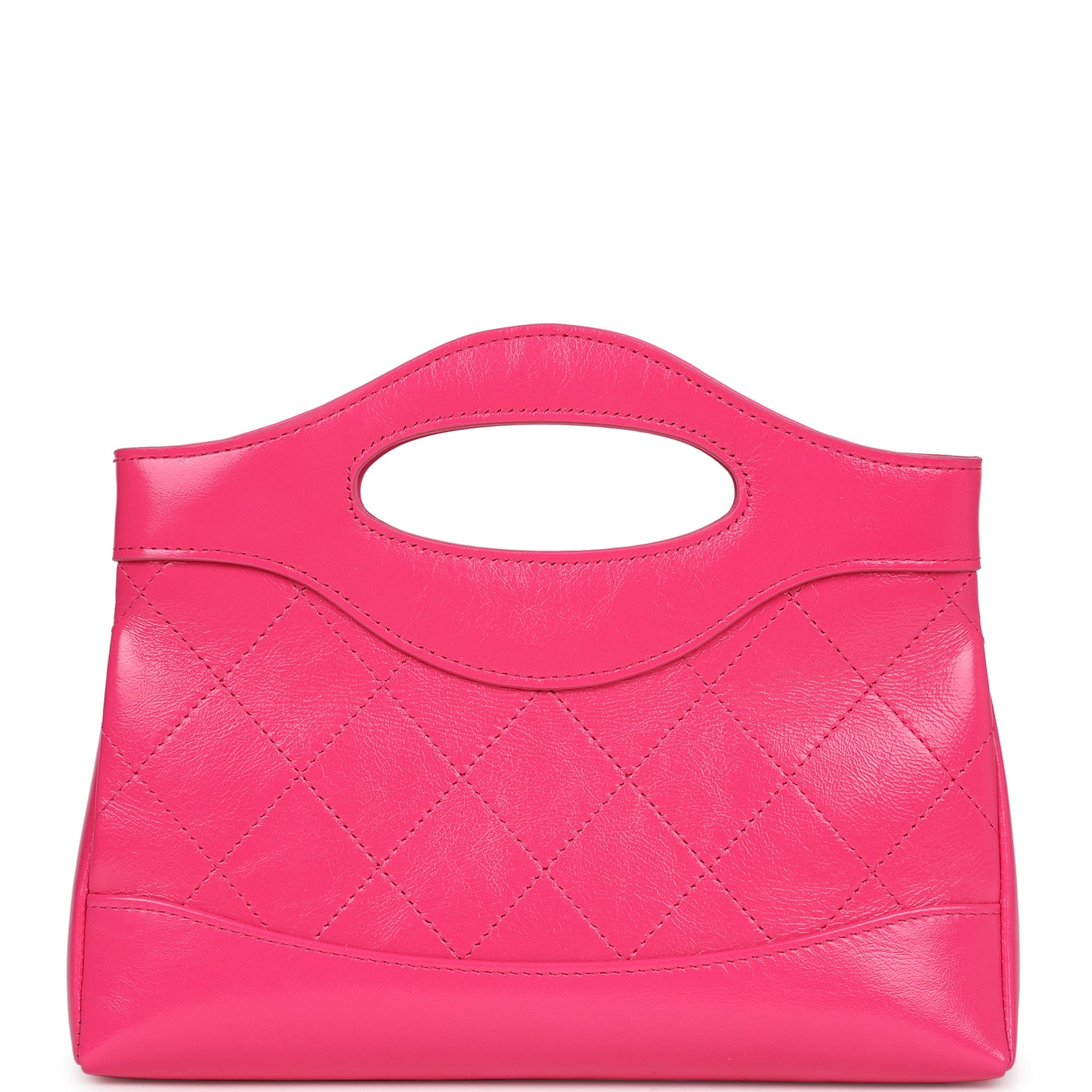 Chanel Nano 31 Shopper Hot Pink Shiny Aged Calfskin Gold Hardware