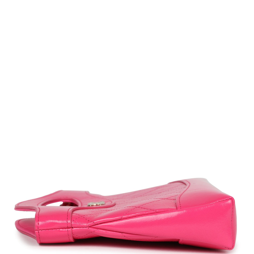 Chanel Nano 31 Shopper Hot Pink Shiny Aged Calfskin Gold Hardware